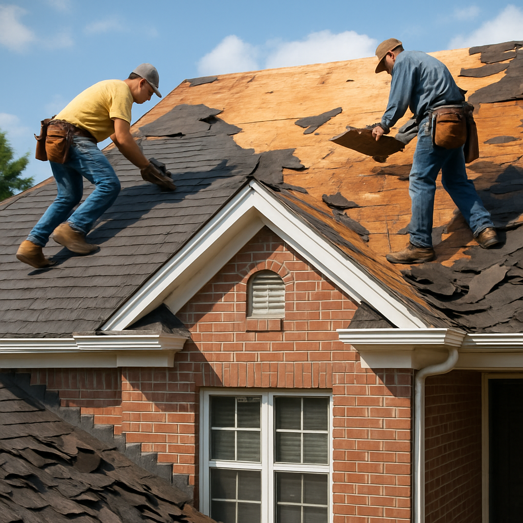 Roof being replaced-1